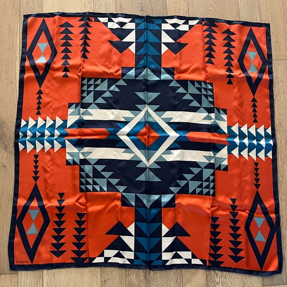 Pendleton Accessories - Pendleton Pilot Rock Red silk scarf